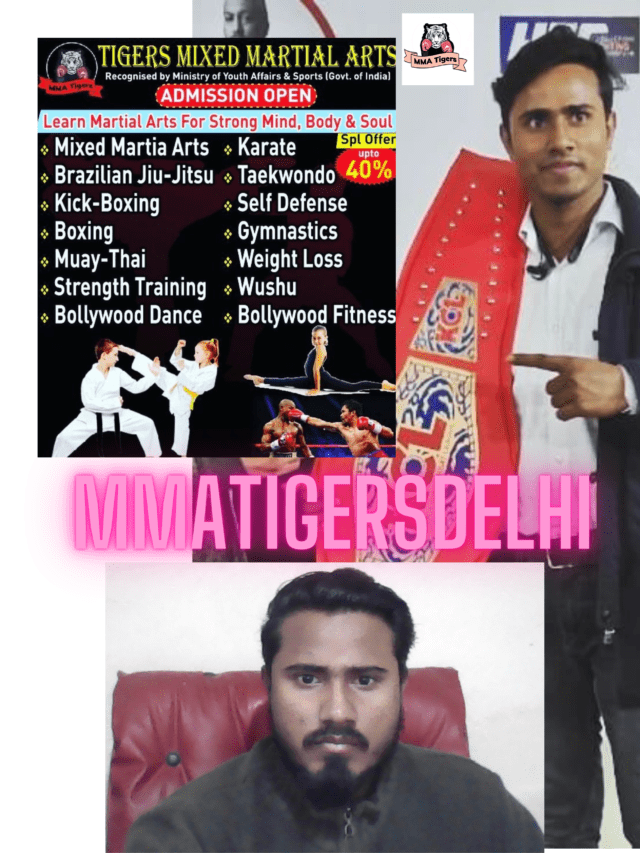 MMATIGERSDELHI (4)MMATIGERSDELHI (3)Mixed Martial Arts, UFC, Rules, Champions, Organizations "Exploring the Excitement of Mixed Martial Arts: UFC, Rules, Champions, and Leading Organizations Tilak Nager,Delhi. introduction:-Mixed martial arts is a full-contact combat sport based on striking, grappling and ground fighting, incorporating techniques from various combat sports from around the world. The first documented use of the term mixed martial arts was in a review of UFC 1 by television critic Howard Rosenberg in 1993.Mixed martial arts (MMA), hybrid combat sport incorporating techniques from boxing, wrestling, judo, jujitsu, karate, Muay Thai (Thai boxing), and other disciplines. Although it was initially decried by critics as a brutal blood sport without rules, MMA gradually shed its no-holds-barred image and emerged as one of the world’s fastest-growing spectator sports in the early 21st century. MMA events are sanctioned in many countries and in all 50 U.S. states. product Description :-Mixed martial arts (MMA) is a full-contact combat sport that allows the use of both striking and grappling techniques, both standing and on the ground, from a variety of other combat sports and martial arts. Various mixed-style contests took place throughout Europe, Japan and the Pacific Rim during the early 1700s. The combat sport of vale tudo that had developed in Brazil from the 1920s was brought to the United States by the Gracie family in 1993 with the founding of the Ultimate Fighting Championship (UFC). Most ‘traditional’ martial arts have a specific focus and these arts may be trained to improve in that area. Popular disciplines of each type include: